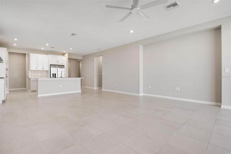 Living room and dining