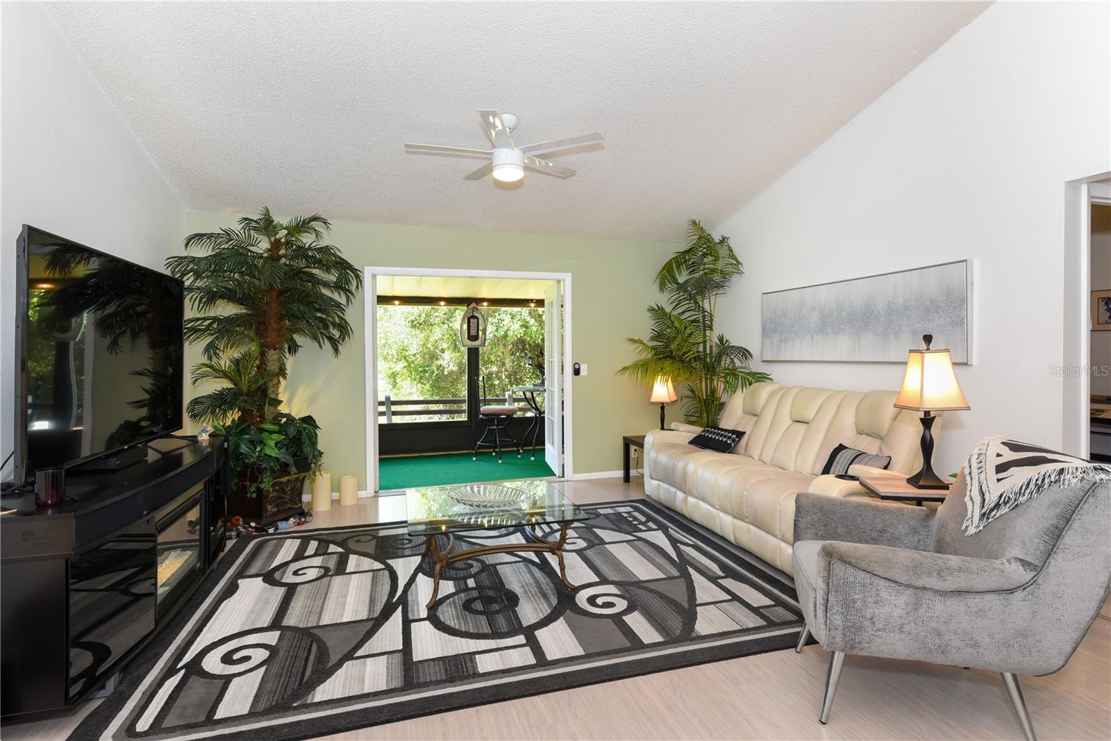 Great room with access to the large lanai
