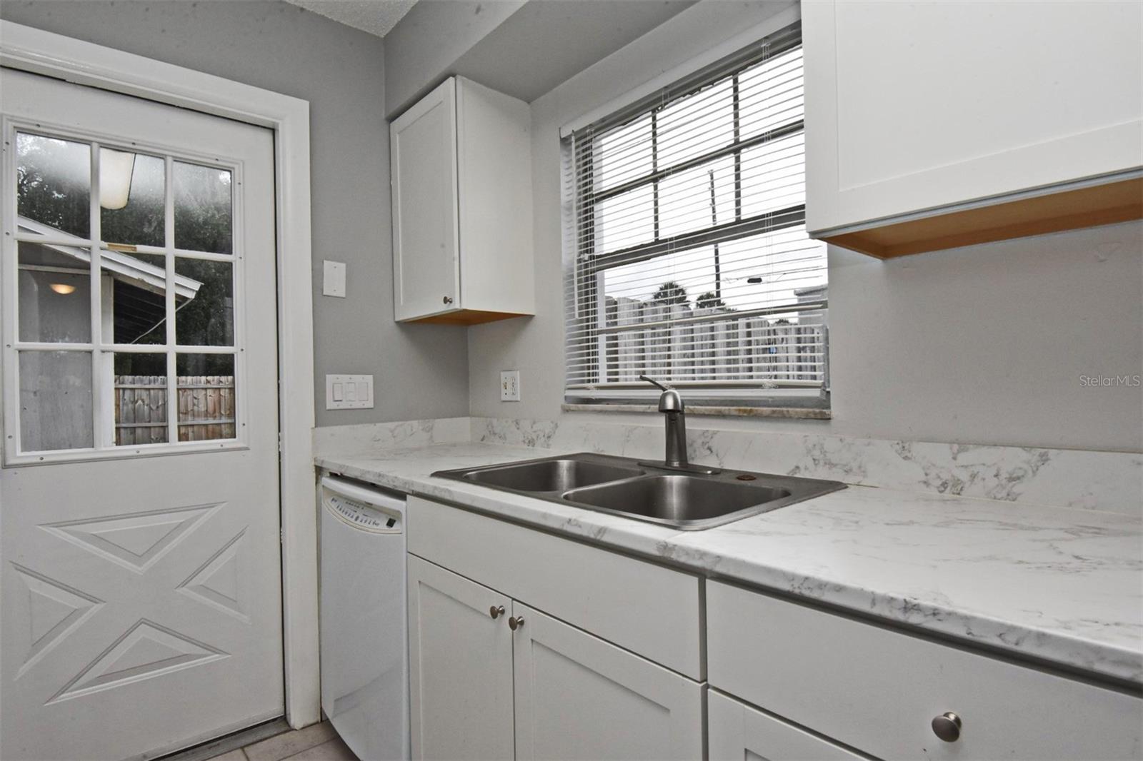 Kitchen, out to backyard