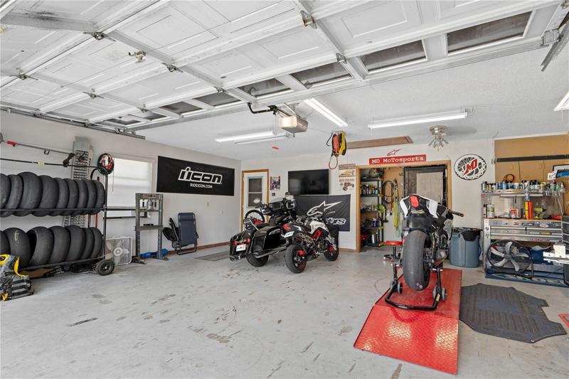 2 car garage inclusive of extra shop space