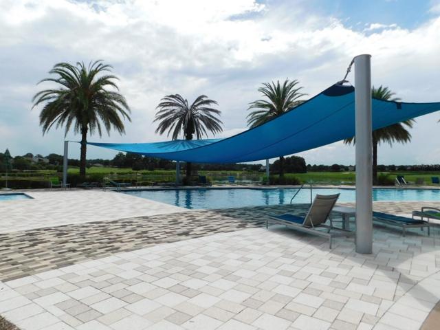 Shaded pool area
