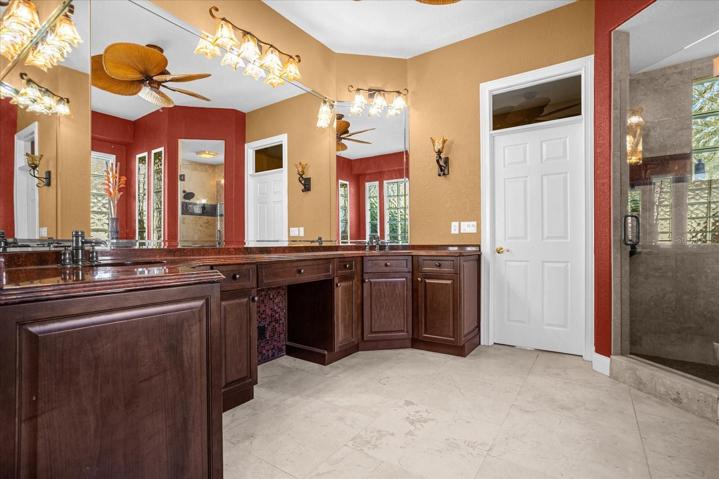 Owner's bathroom, door goes to office