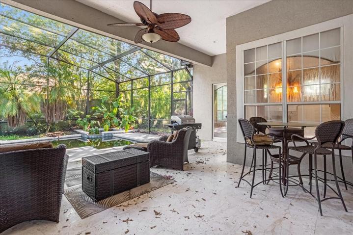 Lanai with window to breakfast nook
