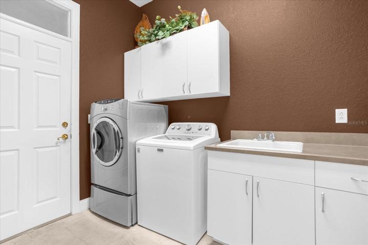 Inside laundry room