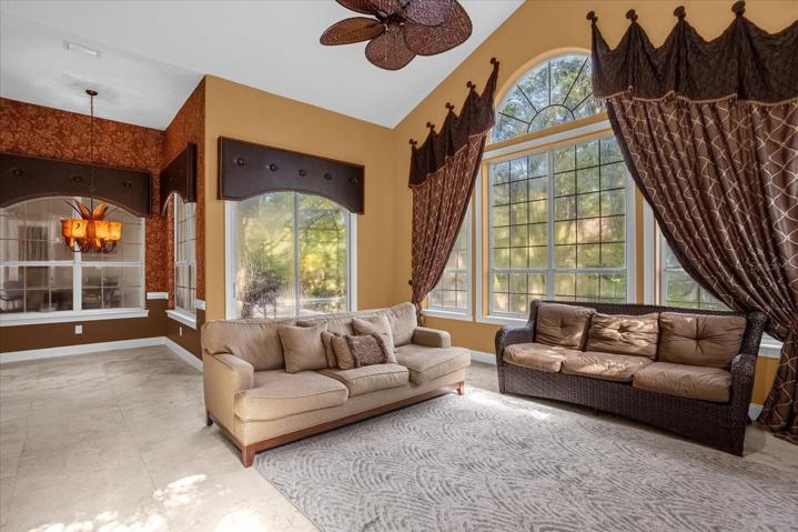 Family room with breakfast nook on the left