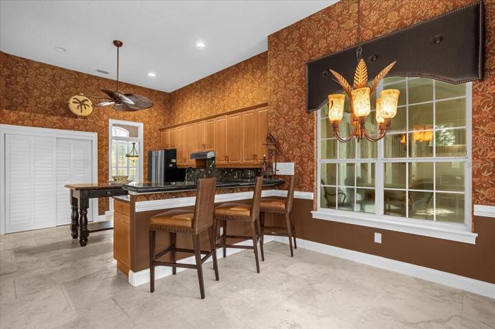 Breakfast nook, in kitchen doorway leads to dining room and living room