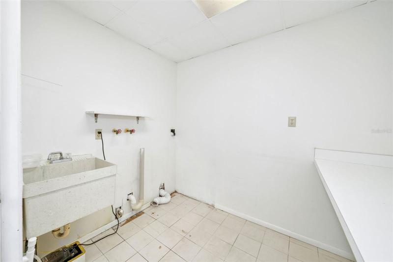 Large laundry room.