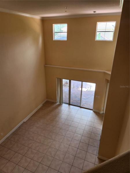 View of family room from upstairs