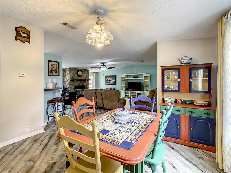 Dining Room with View of Living Room
