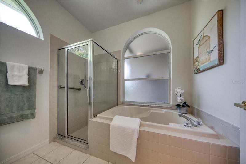 master bath with shower and garden tub