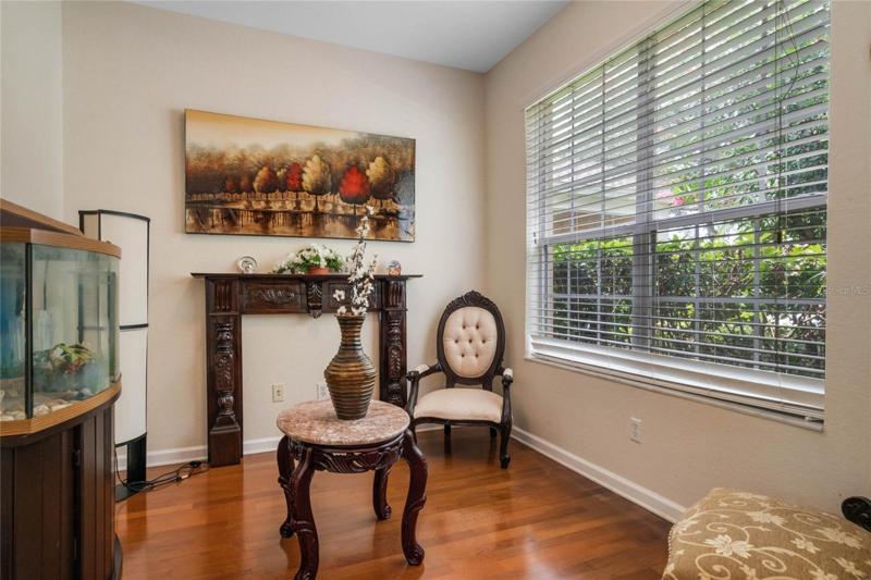 Large window in home office