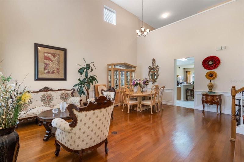 Formal living and dining areas