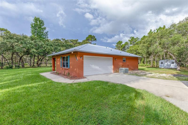 Side entry two car garage