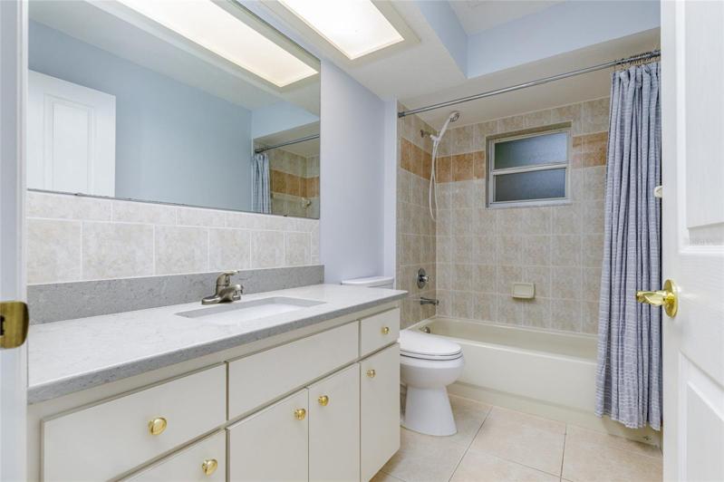 Guest Bath with NEW Quartz Countertops