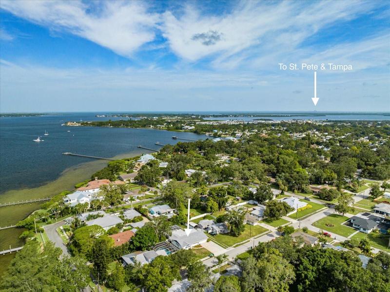 Aerial photo showing St. Pete & Tampa