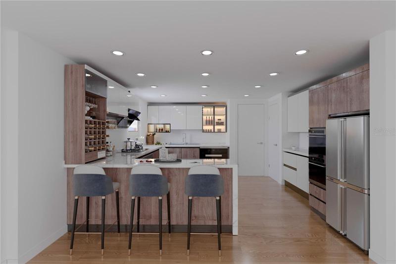 Virtually staged-showing ideas for the kitchen