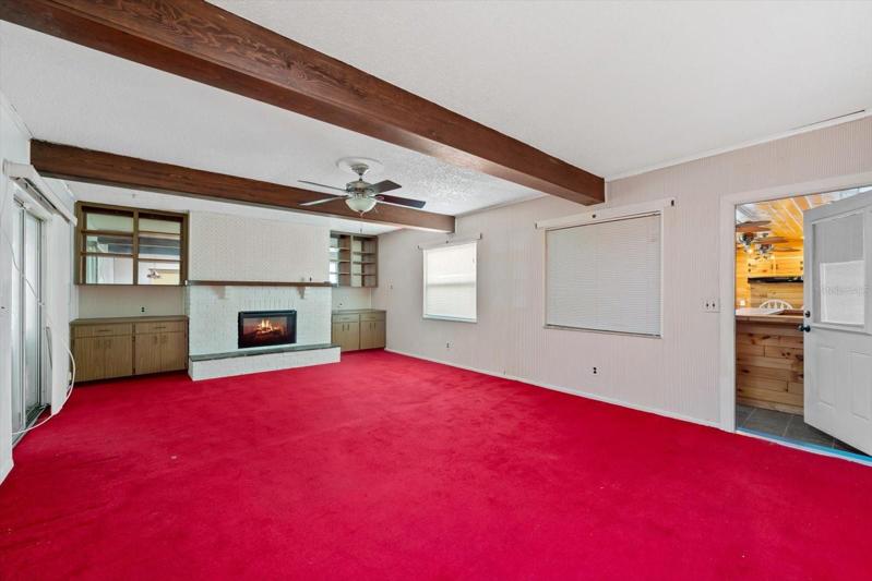 Family room w/entrance to bar room