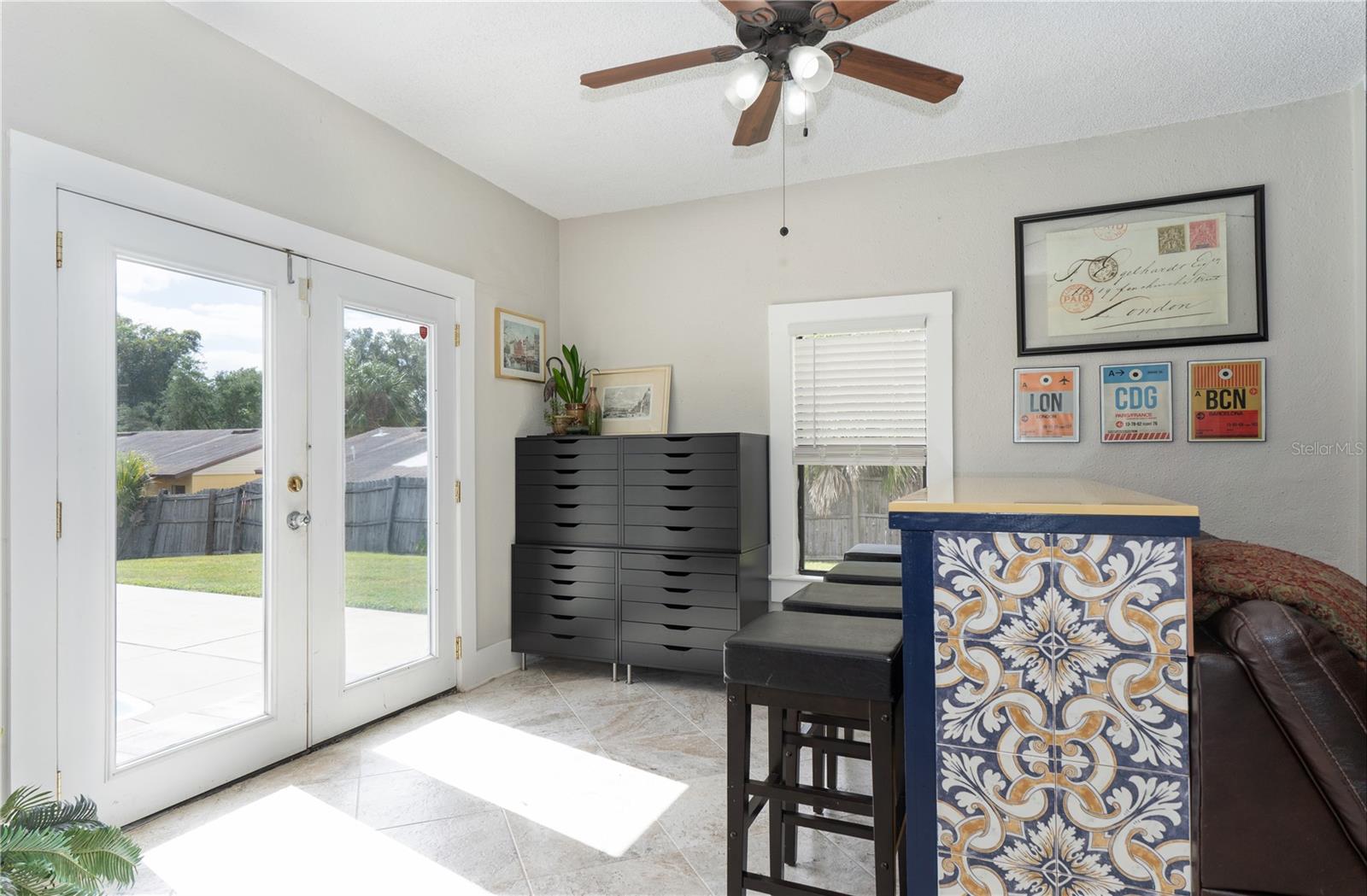 French Doors to Back Yard
