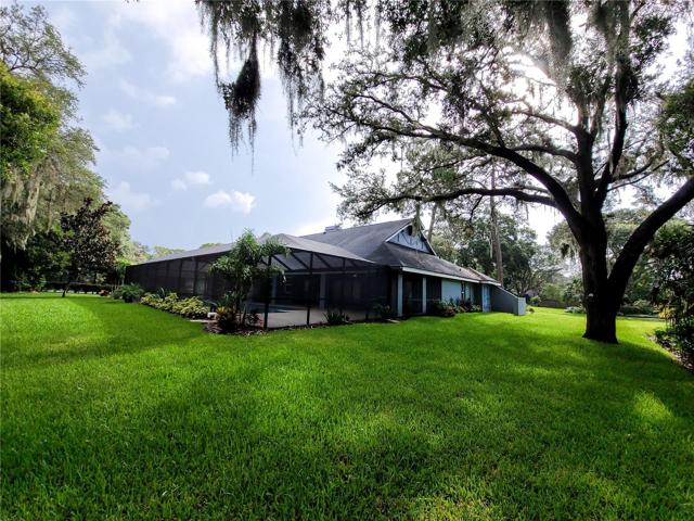 Back of the Home---not the new landscaping and lush St Augustine Lawn