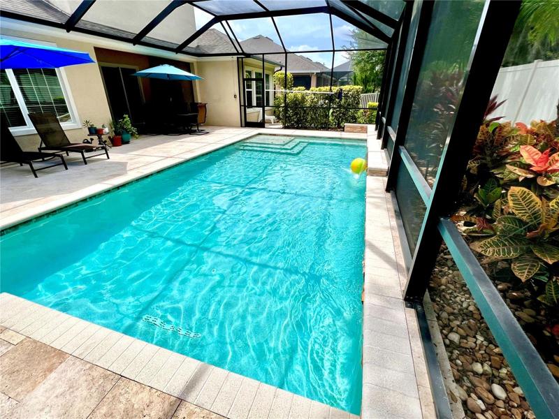Saltwater pool.