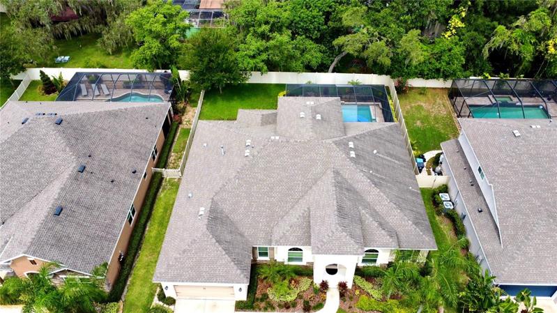 Exterior drone footage