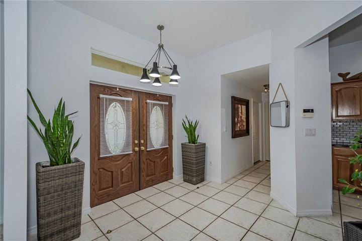 rich, double door front entry
