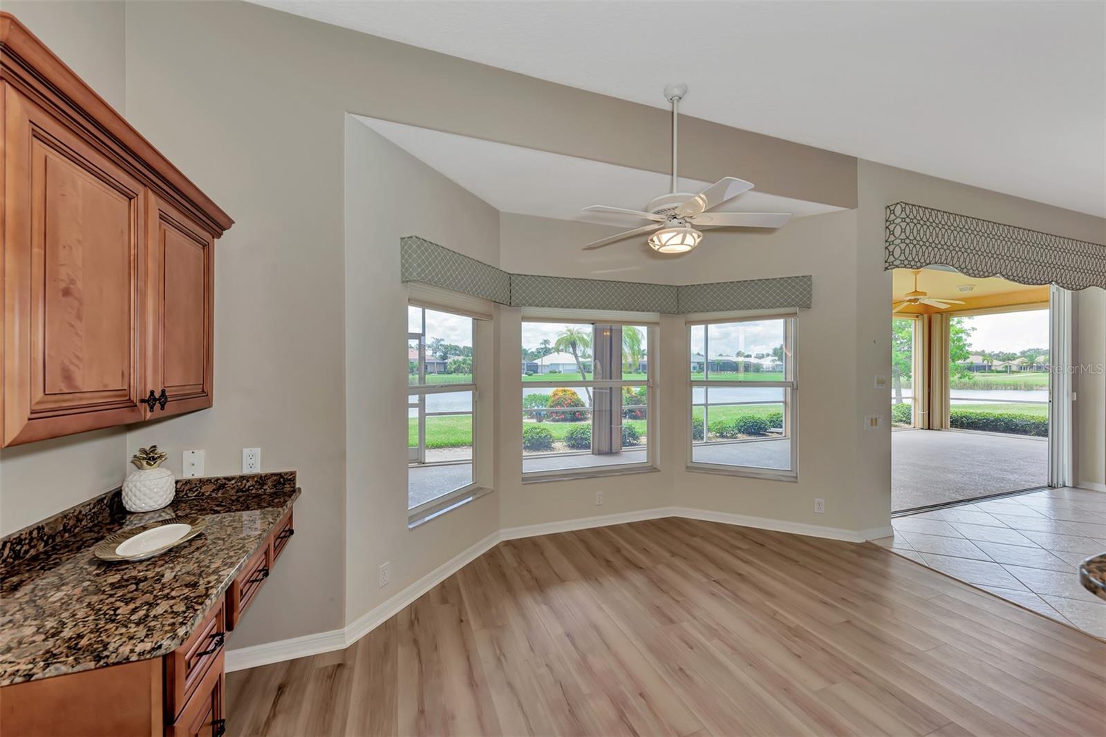 Dinette with Bay Window Looking Towards Lanai, Lake & Golf Course