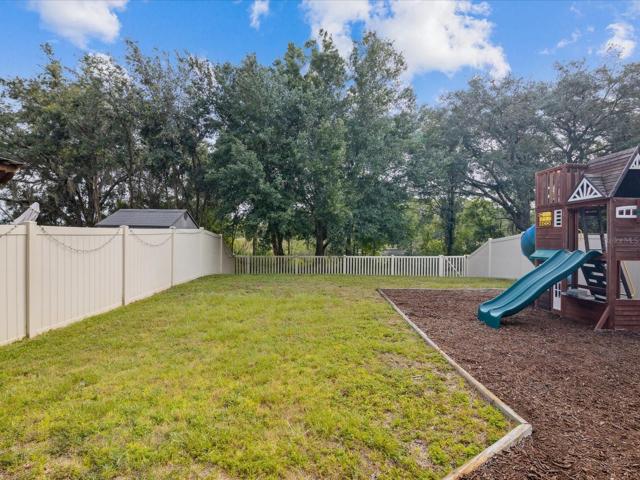 Spacious fenced in yard