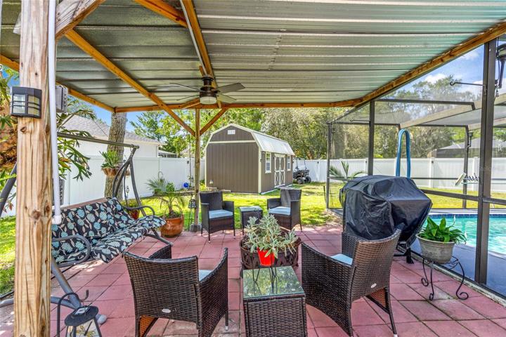Covered open patio