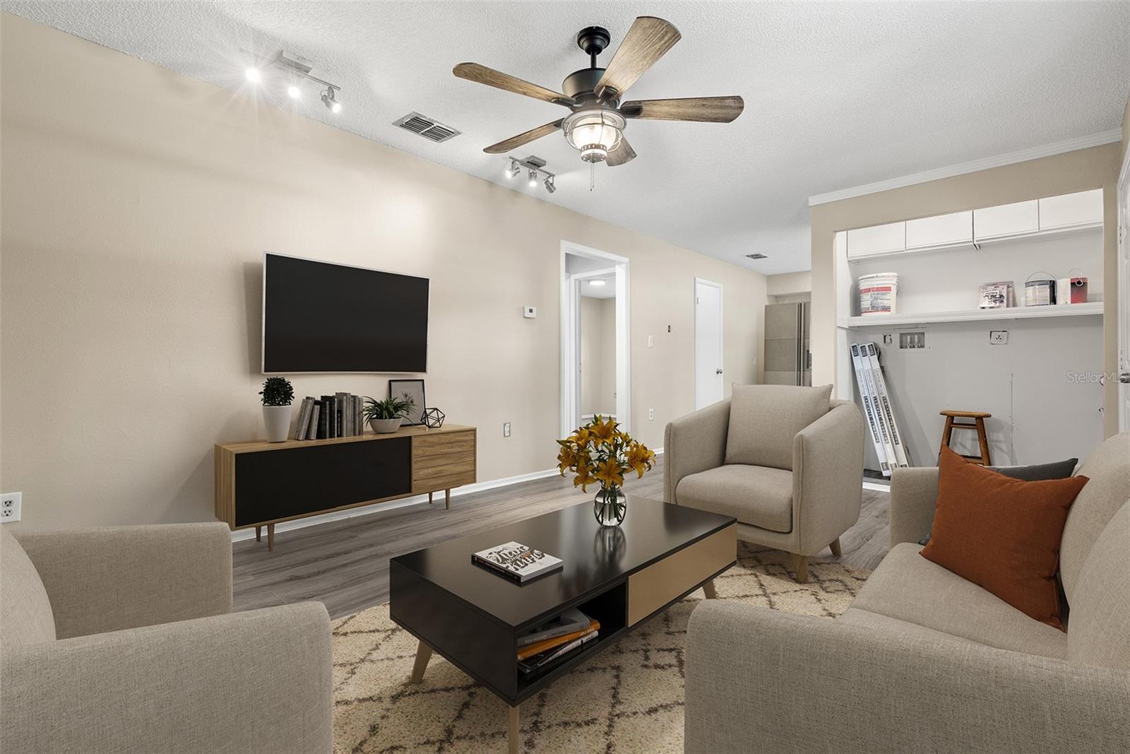 Staged living room
