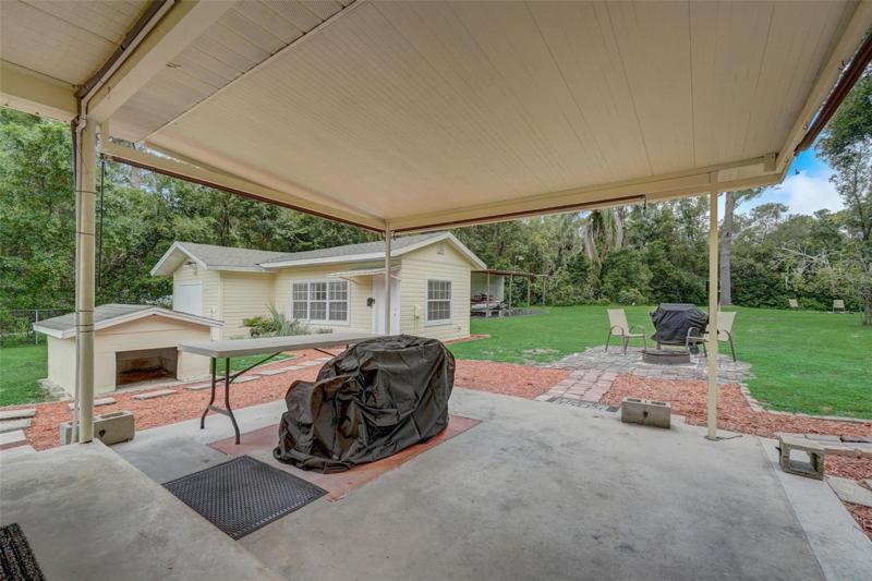 Rear covered porch