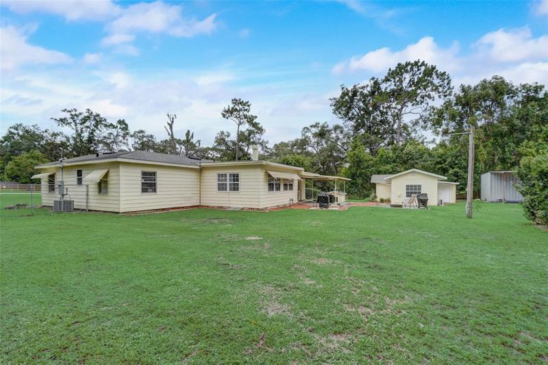 Rear of house and yard