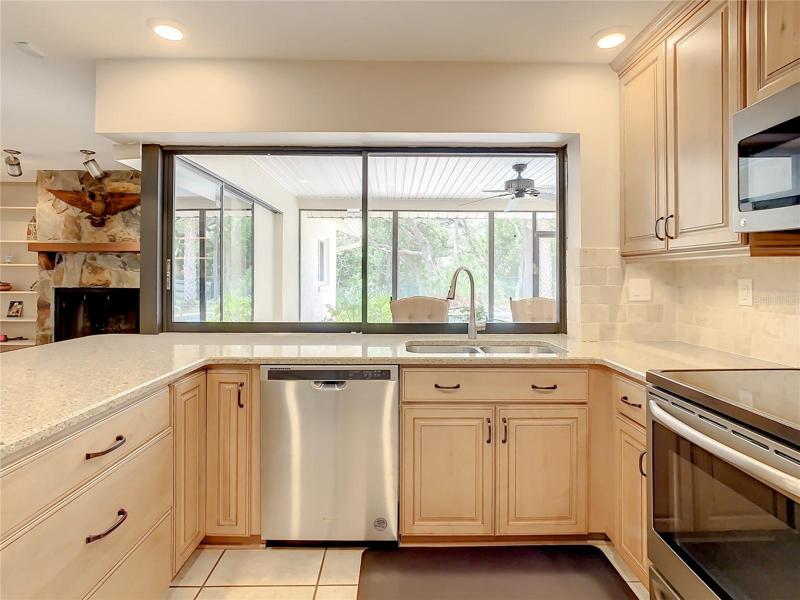 Kitchen - Pass through Window to Patio Bar