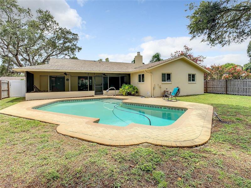 Outdoor Entertaining Area, Pool and Rear Yard