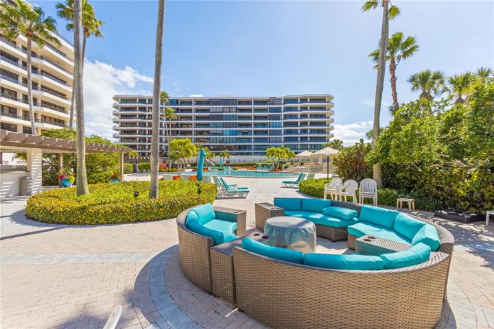 Pool lounge area