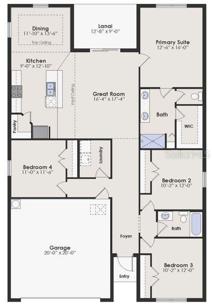 GASPARILLA FLOOR PLAN RENDERING *DISCLAIMER: Renderings, Photos, Virtual Tours are of like model and are used for display purpose only, actual property may vary.