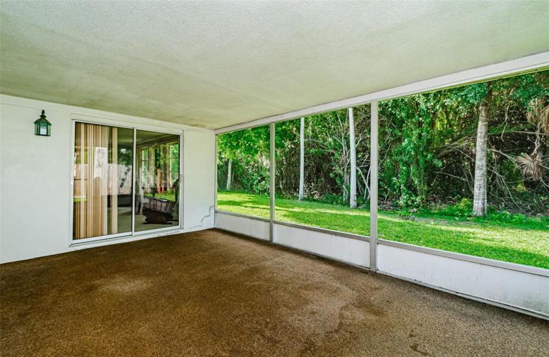 Enclosed back patio