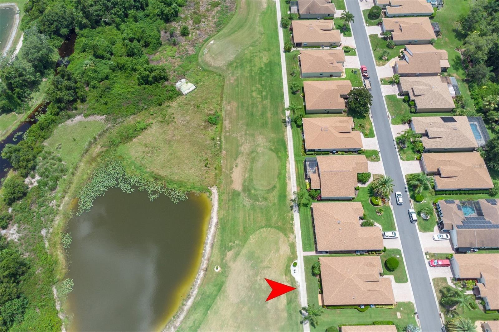 This home is located on the fairway of Lake Ashton's 14th hole.