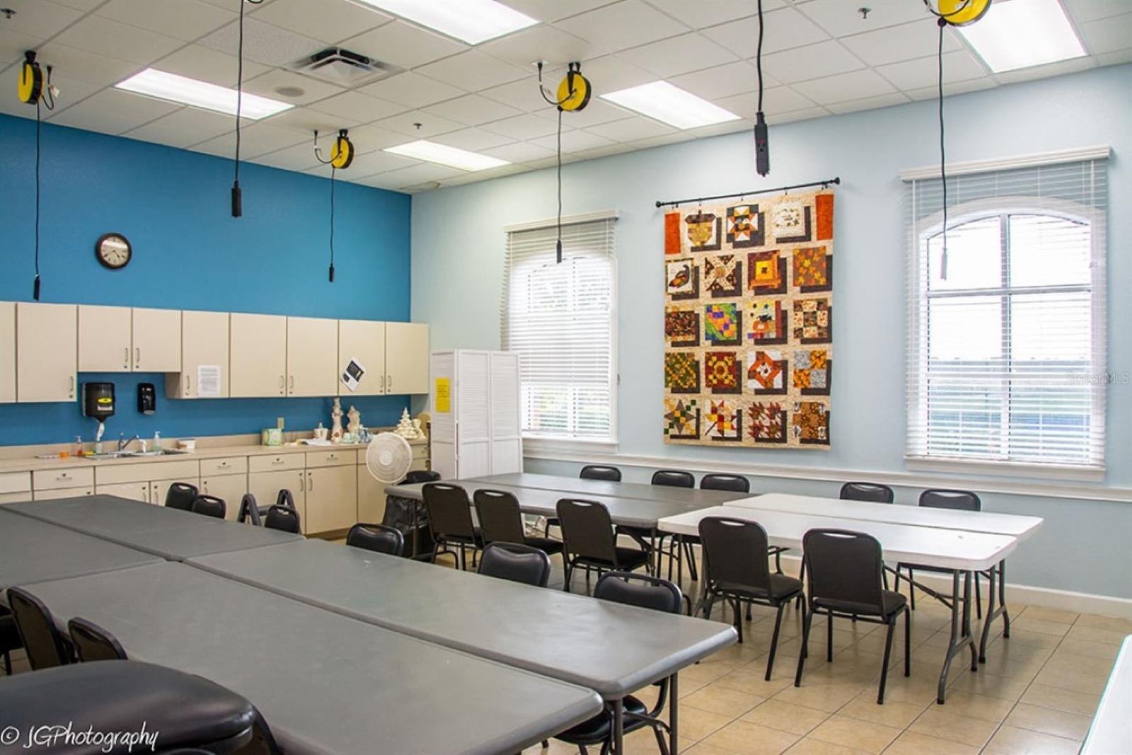 The Health and Fitness Center craft room has a kiln for those projects that need "firing".