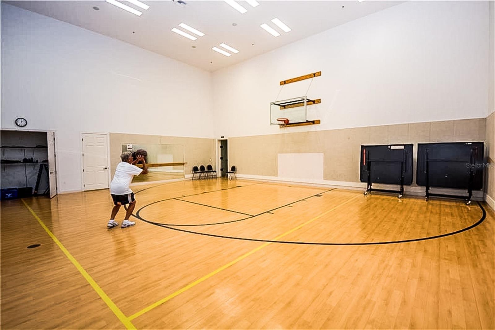 The Health and Fitness Center multipurpose room is used for small group classes and many different sports.