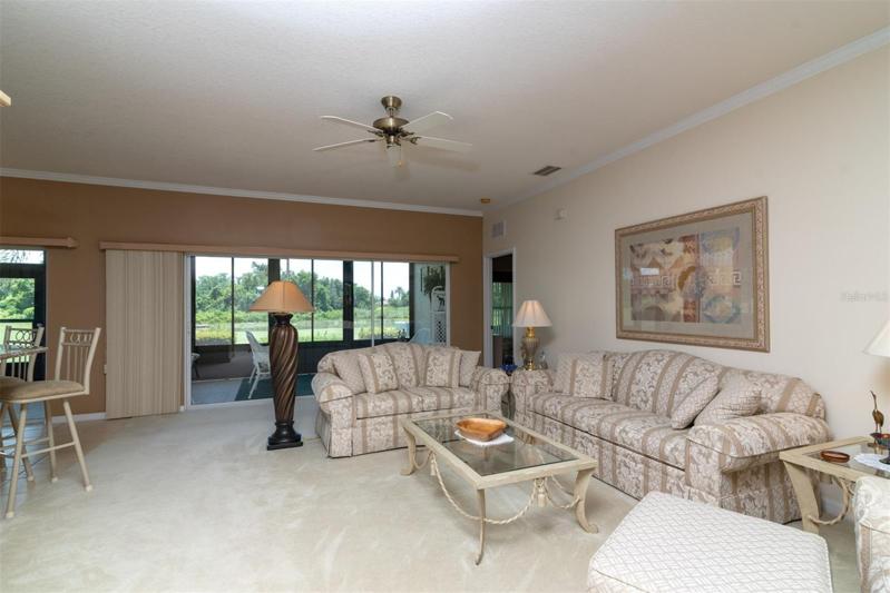 The doorway to the master suite is in the background.