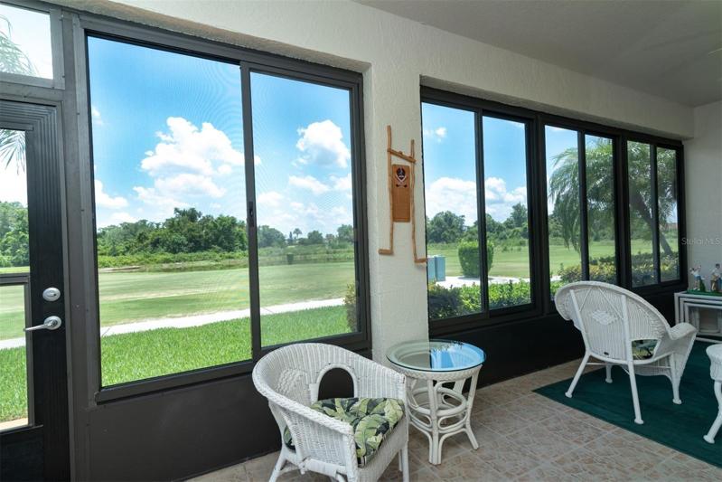 The slider windows have screens. The view is outstanding!