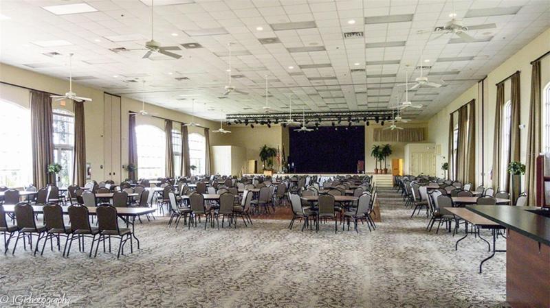 The main clubhouse Grand Ballroom has a fully equipped stage where local and professional entertainers perform. Many social events take place here, including bingo.