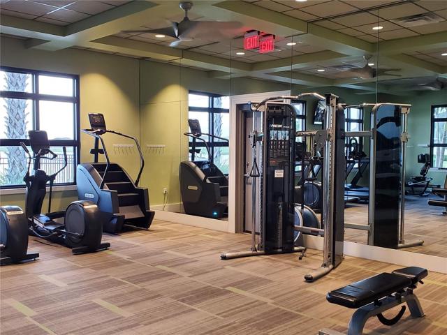 Cancel your gym membership! There's plenty of equipment in the community fitness center adjacent to the community pool that even has swim lanes.