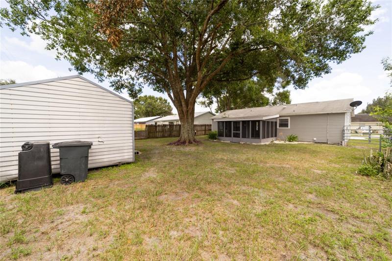 Back left of back yard