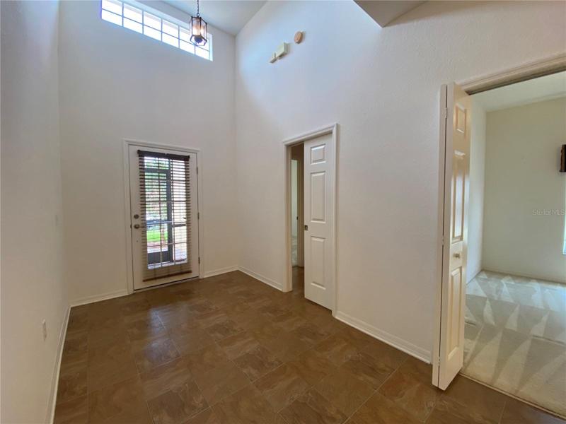 Glass Door Entry with Glass Block window Above Door