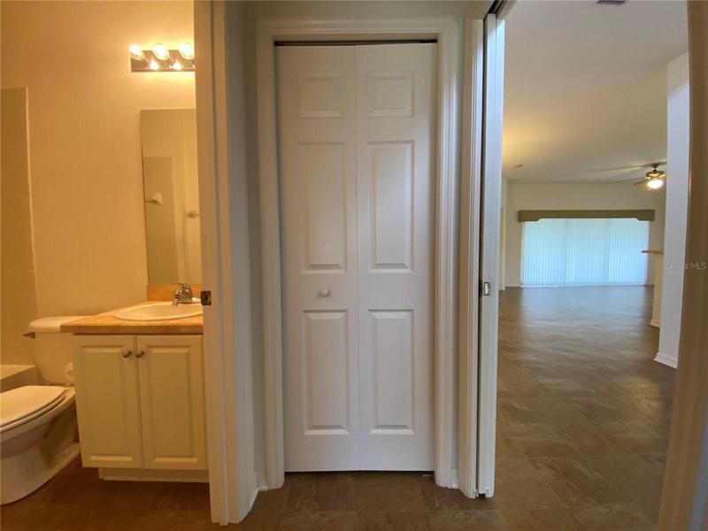 Linen Closet in Guest Bedroom/Bath Hall