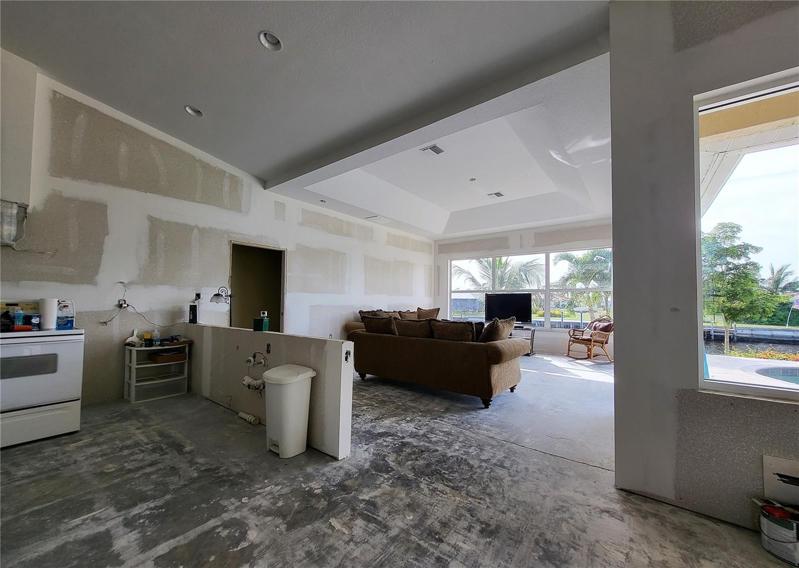Entering the kitchen and breakfast nook