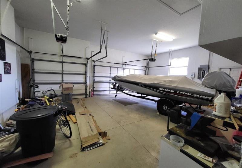 Entering the garage from the laundry room