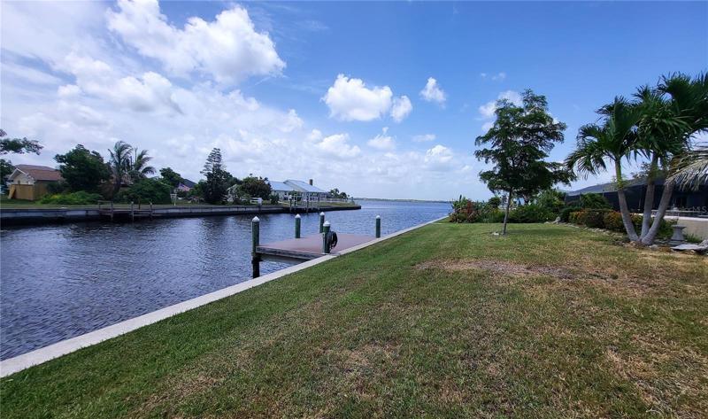 Seawall is 80 feet across the back of the property